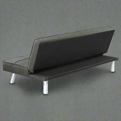 Modern Futon Metal Frame Sofa Bed Sleeper – Convertible Lounger & Bed for Small Spaces