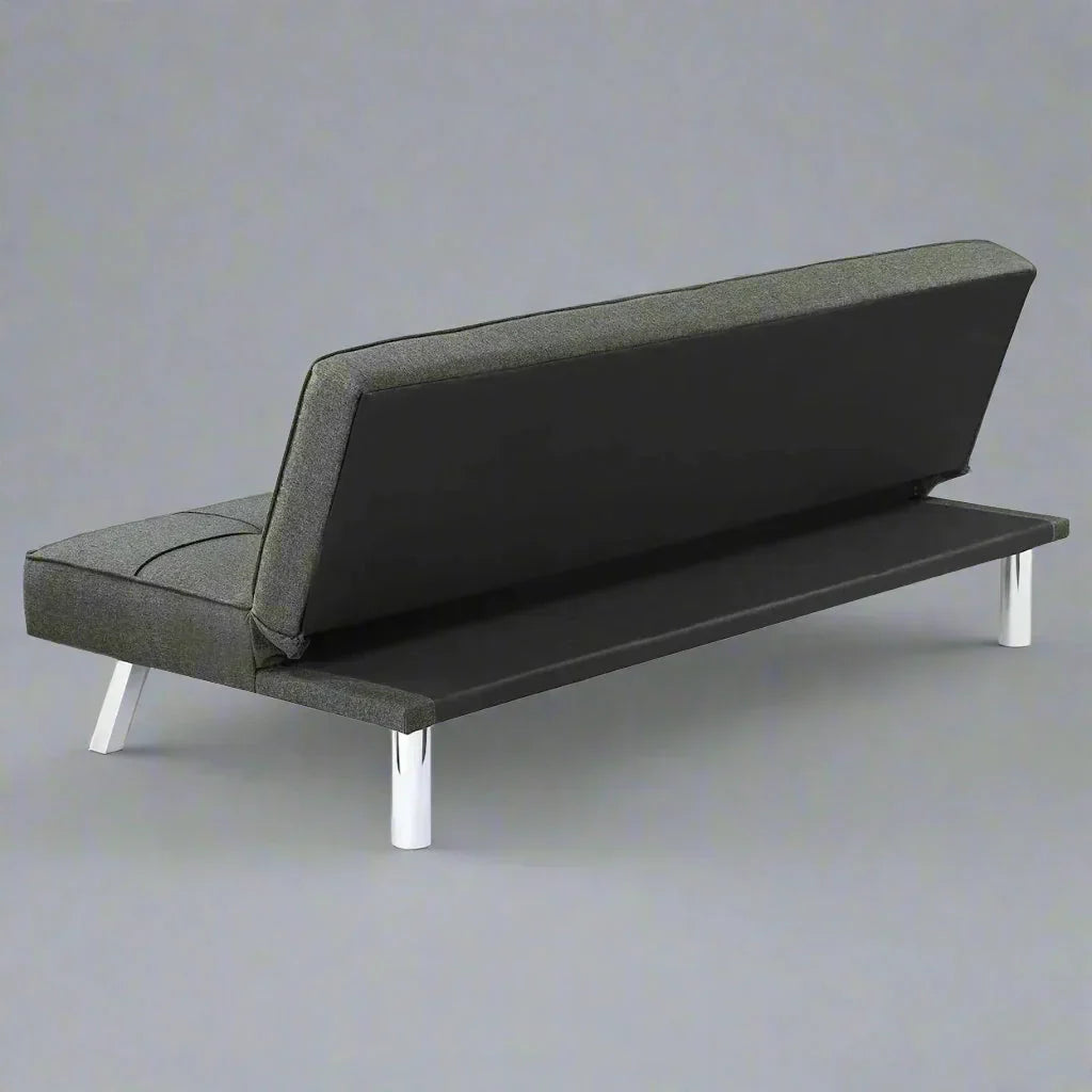 Modern Futon Metal Frame Sofa Bed Sleeper – Convertible Lounger & Bed for Small Spaces