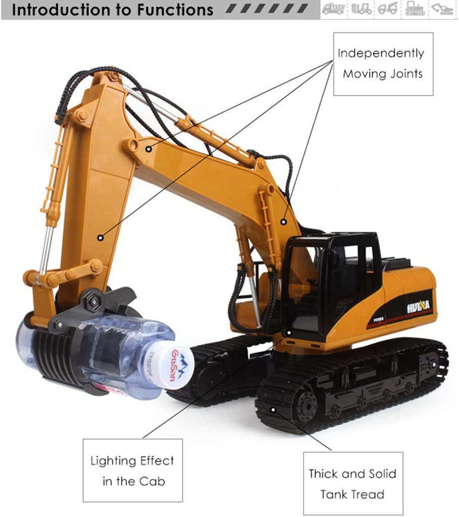 New 1:14 RC 16-Channel Demolition Grapple Excavator – Remote Control Construction Vehicle, Model 201563