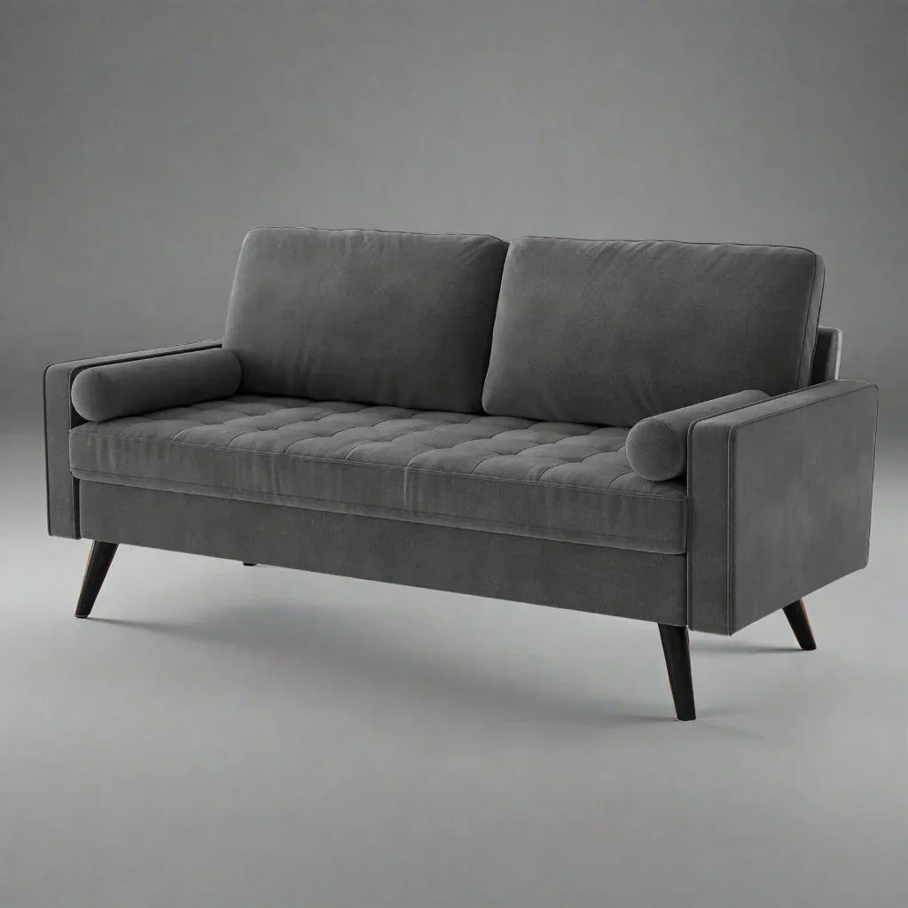 New 69.7" Modern Velvet Sofa – Upholstered Living Room Couch with Tufted Back | Model BT2555