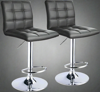 Adjustable Swivel Leather Bar Stool – Modern Padded Counter Chair (1 or 2 Pack)
