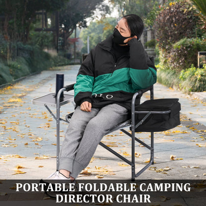New Heavy-Duty Folding Director’s Chair – 350 lbs Capacity, Camping & Outdoor Use AMDCC95