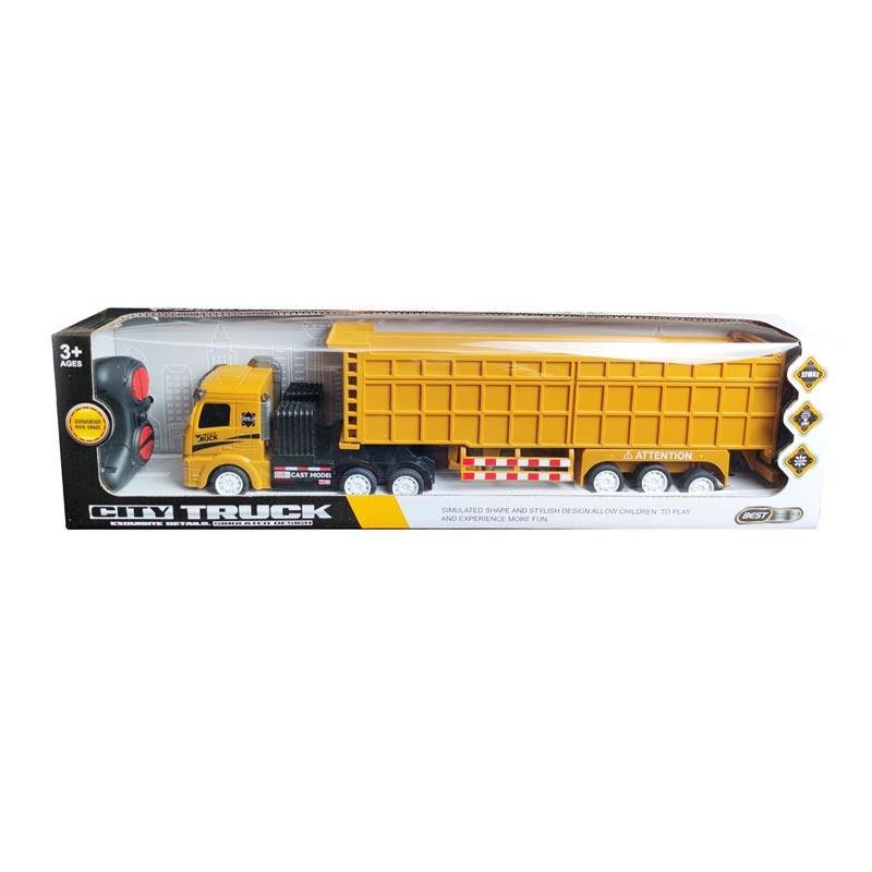 NEW Kids RC 4-in-1 Construction Truck – Dump Truck & Trailer &amp; Crane Remote Control Toy YKG1792A