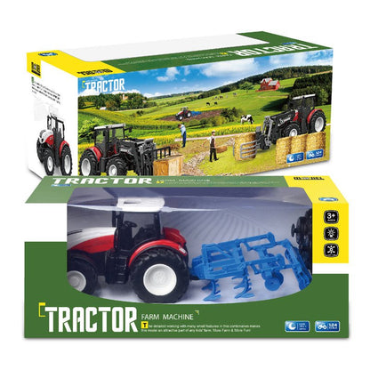 NEW Kids RC Farm Car Tractors Trailer Truck Toy – 2.4G “Follow Me” Remote Control Tractor with Plow YKN0169A